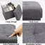 38cm Square Footstool Ottoman with Storage