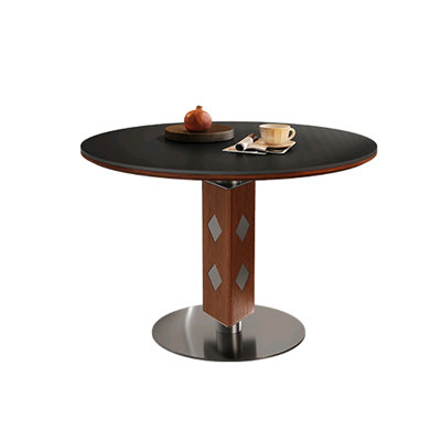 Black Round Sintered Stone Dining table