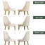 Ensemble de salle à manger moderne, ensemble de table de salle à manger ronde pré-assemblé, ensemble de table de salle à manger de cuisine en pierre frittée avec chaises rembourrées en similicuir-119727085-119727082-119727080