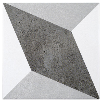 Carreau de porcelaine mate et encaustique 8 po Luv Tender Grey