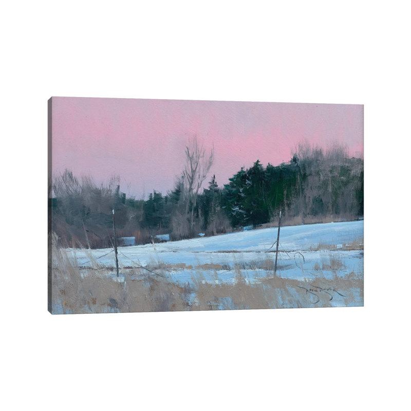 Winter Backyard by Ben Bauer - Wrapped Canvas Painting, 20.32 cm H x 30.48 cm W