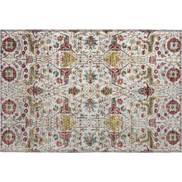 Premium Machine Washable Ducote AMF1132 Global Rug