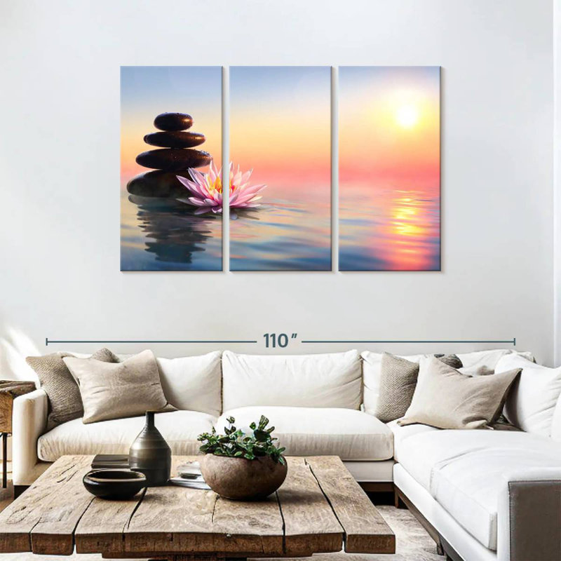 Coucher de soleil zen Kerrick, H 48 po x l 74 po