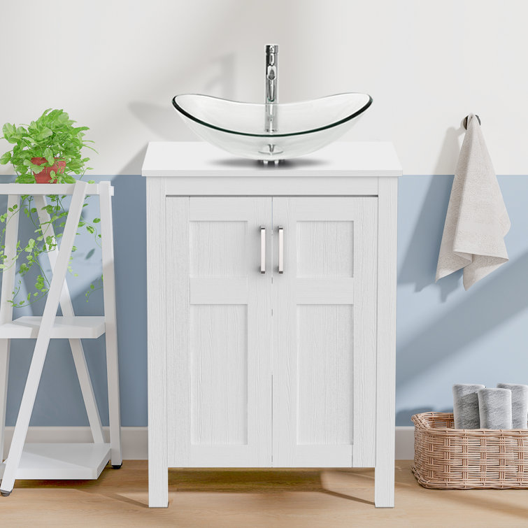 Nicklos 24'' Single Bathroom Vanity with Manufactured Wood Top
