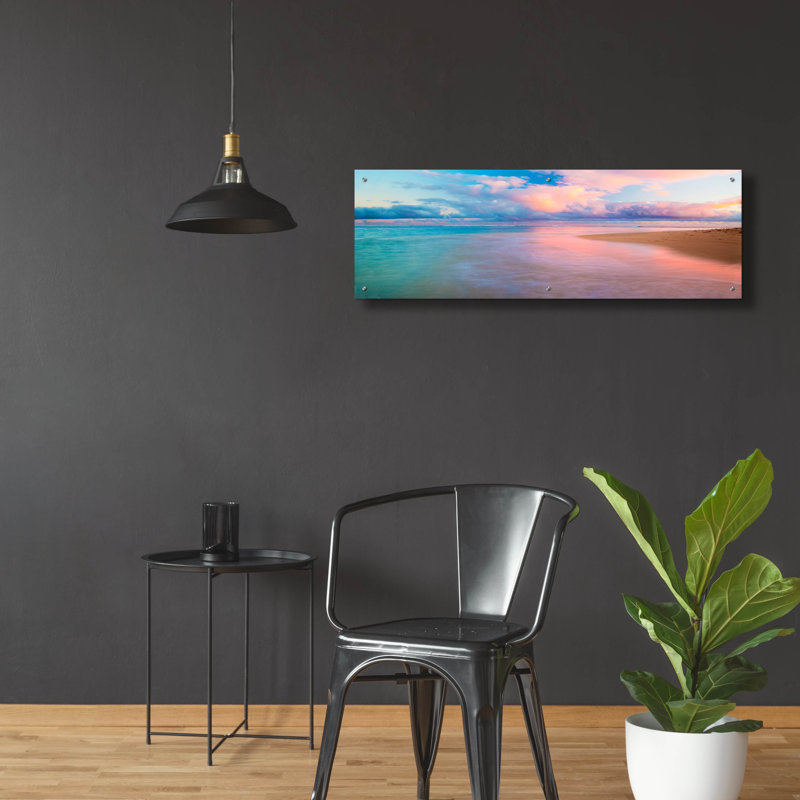 «Haena Beach» par Jeffrey Murray, art en verre acrylique, H 16 po x l 48 po