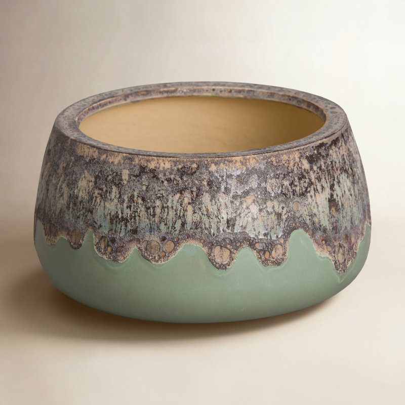 Shantel Handmade Ceramic Pot Planter, 7" H x 13" W x 13" D