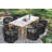 Aniston 7 Piece Teak & Stone Dining Set with Sunbrella Cushions-513532491