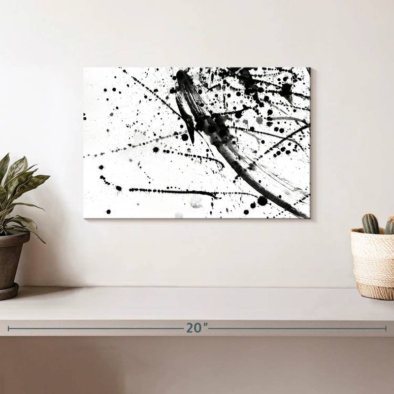 Avery Abstract Black And White, 8" H x 12" W