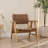 Sutri Leather Woven Armchair