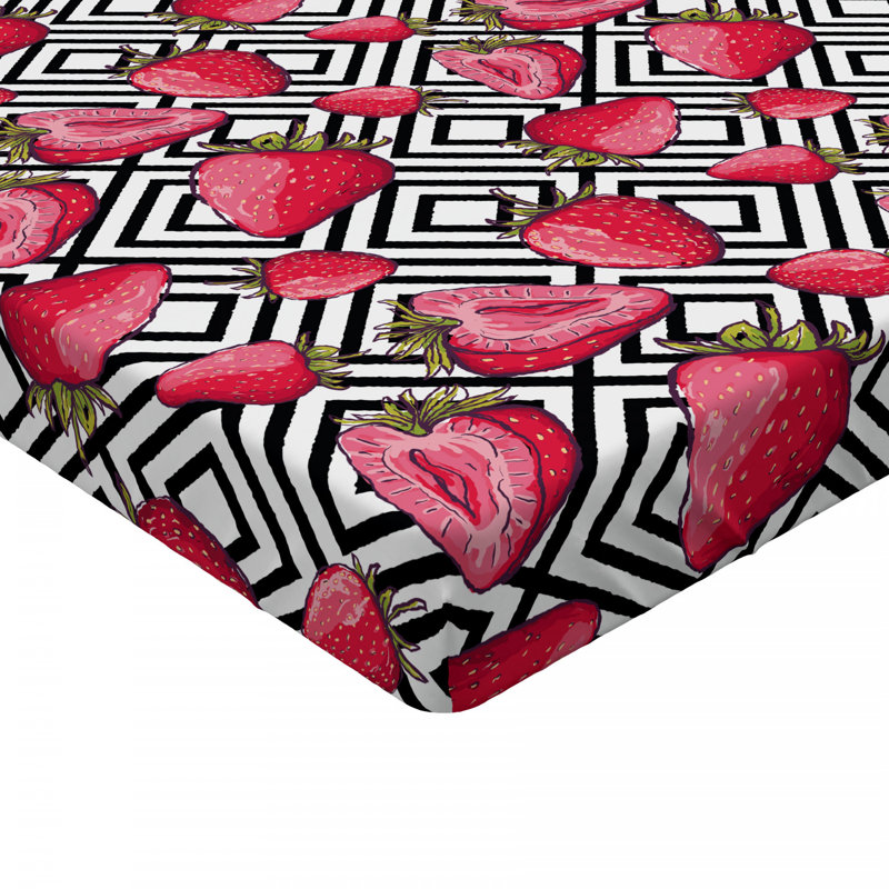 Microfiber Geometric Fitted Sheet, Full Fitted Sheet
