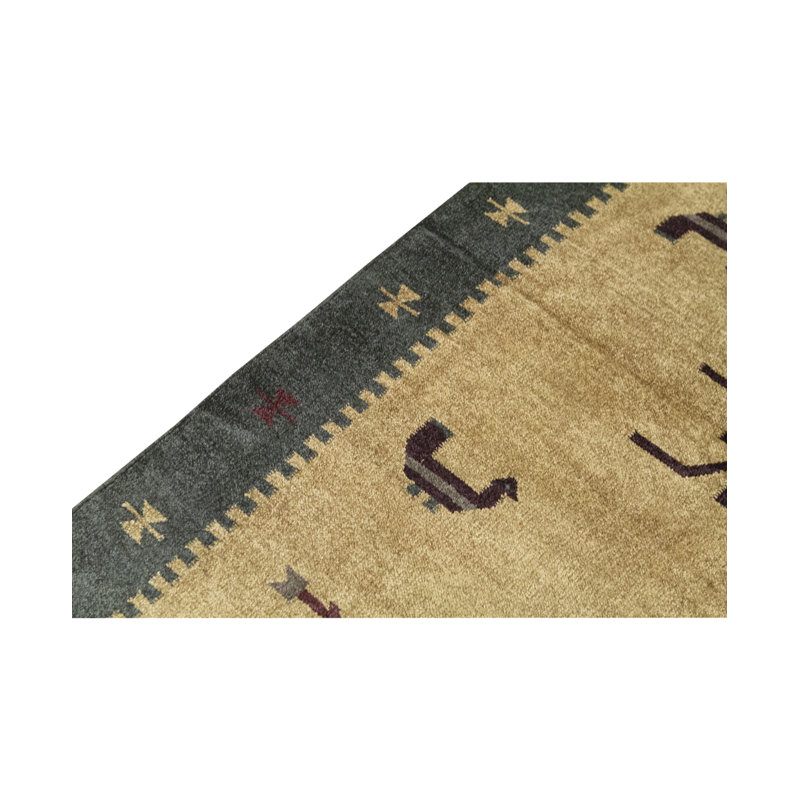 Hand-Knotted High-Quality Gray and Beige Area Rug