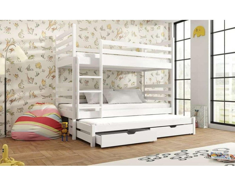 Tombolo Bunk Bed with Storage Included with Built-in Ladder Included with Trundle Included