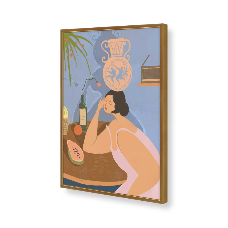 «Be Still» par Garima Dhawan, reproduction d'art, H 16 po x l 12 po, Doré