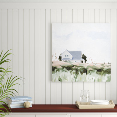 House On A Hill I by Emma Scarvey - Wrapped Canvas Painting