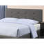 Lit de tête de lit moderne capitonné en polyfibre gris avec rangement pour lit double