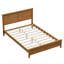 Lit plateforme moderne en bois massif avec support de lattes en bois robuste