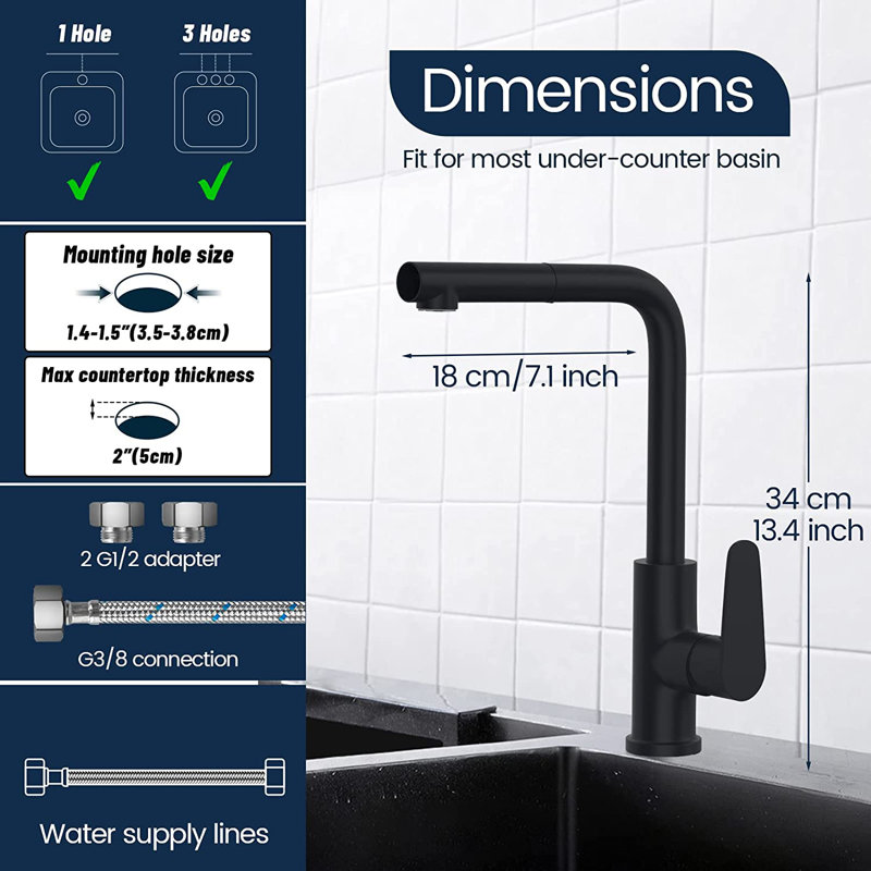 Belfry Kitchen Guilhem Pull Out Touchless Kitchen Faucet