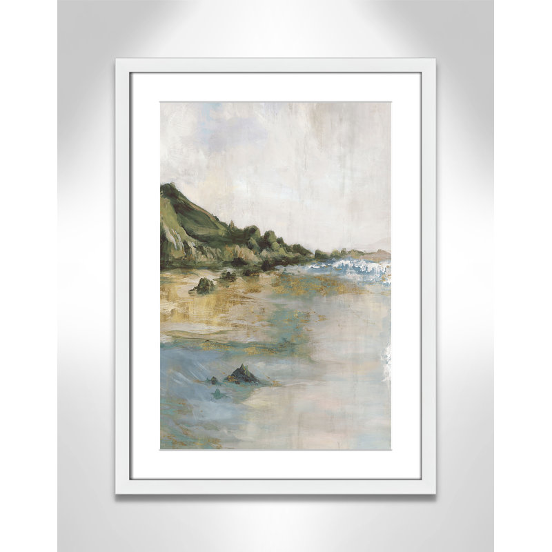 Impression «Tide’s Edge» par Casa Fine Arts, Reproduction encadrée blanche avec passe-partout, H 23 po x l 17 po x P 1,25 po