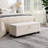 48 Inch Beige Upholstered Storage Ottoman Bench, Safety Hinge Design, Max 350LBS Load, Entryway & Bedroom Seating Stool-1693144963