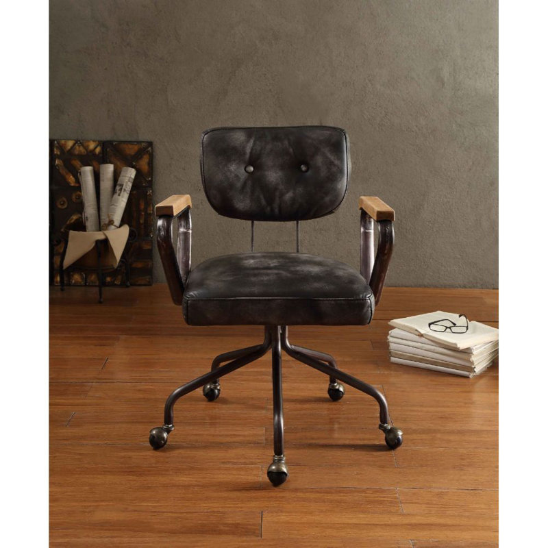 Hallie Office Chair, Vintage Black