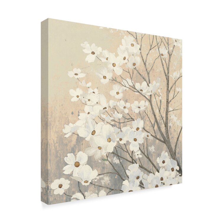 Winston Porter Dogwood Blossoms II Neutral On Canvas by James Wiens ...