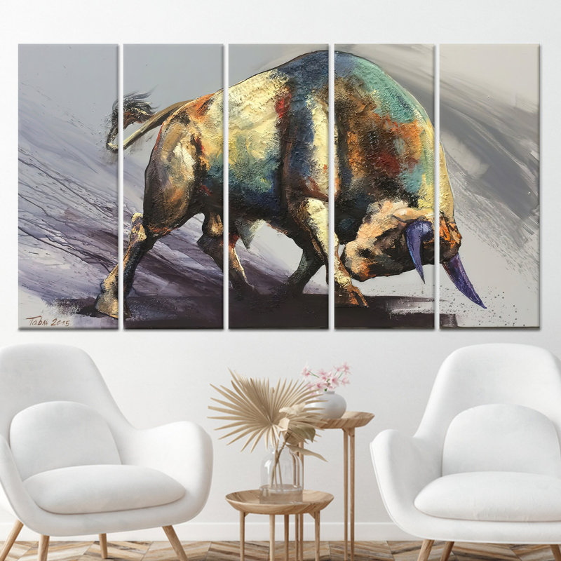 Reproduction d'art sur toile imprimée: décoration murale moderne en forme de loft abstrait, toile tendue 5P