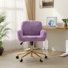 Swivel Adjustable Office Chair With Golden Metal Base