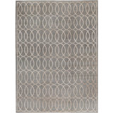Geometric Area Rug in Dark Moss Green