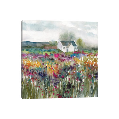 Wildflower Cottage by Carol Robinson - Wrapped Canvas Painting