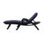 Chaise longue confortable en polypropylène brun foncé avec coussin de détente confortable - 50,81 lb