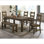 Ensemble de 2 chaises rustiques à dossier en échelle brun doré rustique