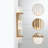 Casandra 4-Light Brushed Brass Solid Crystal Glass Bars Wall Sconce