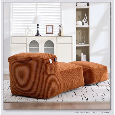 Grand pouf en forme de poire pour adultes avec mousse à mémoire de forme, soutien ergonomique et repose-pieds, idéal pour le confort du salon, de la chambre et du balcon.