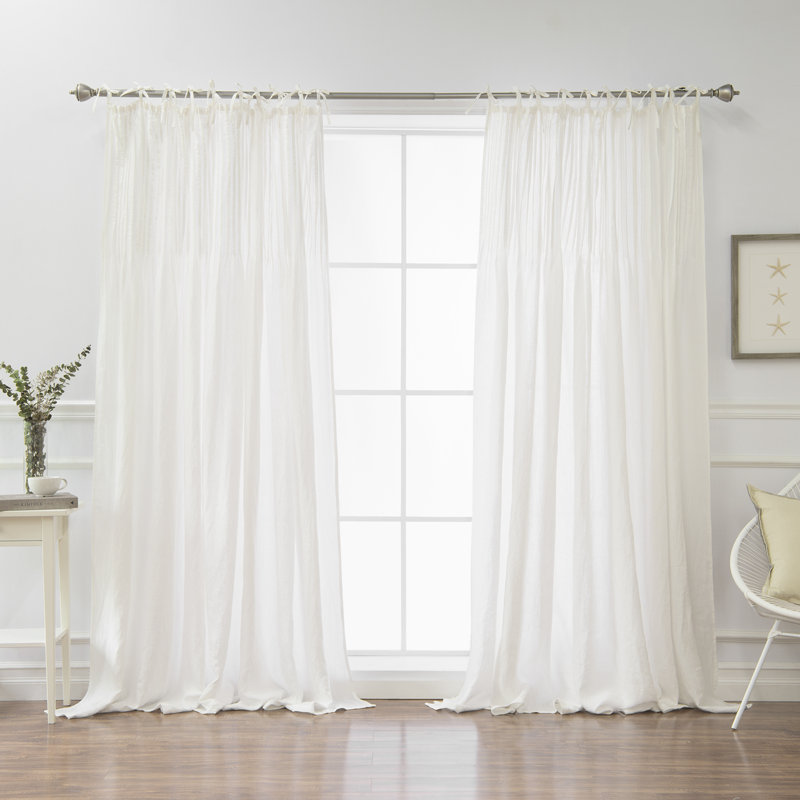 Abelia Semi Sheer Curtain, Dark Gray
