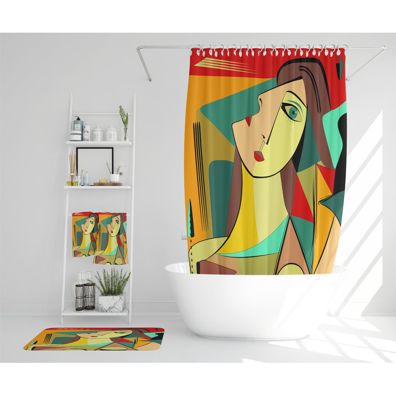 Nayele Polyester Shower Curtain Set