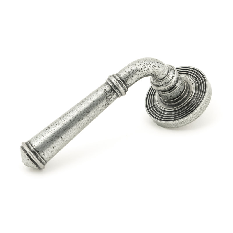 Regency Lever on Rose Set (Beehive) - Unsprung, Pewter Patina