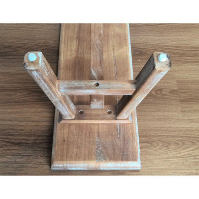 55" Farmhouse Wood Bench, Rustic Solid Wood Dining Room & Entryway Bench Seat for Indoors, Easy Assembly