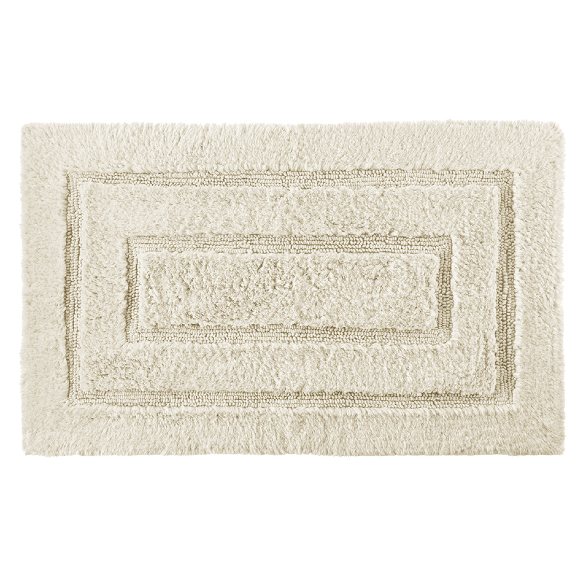 Apolonia Cotton Non-Slip Bath Rug, Ivory, 24" H x 40" W