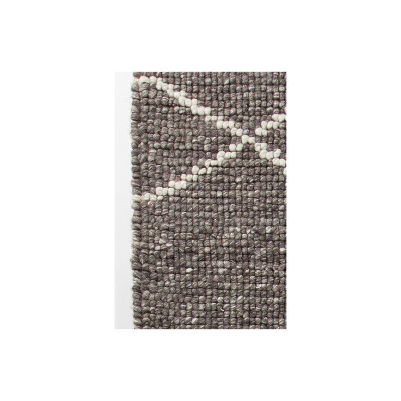 Slone Wool Geometric Area Rug in Gray, Rectangle 9' x 13'