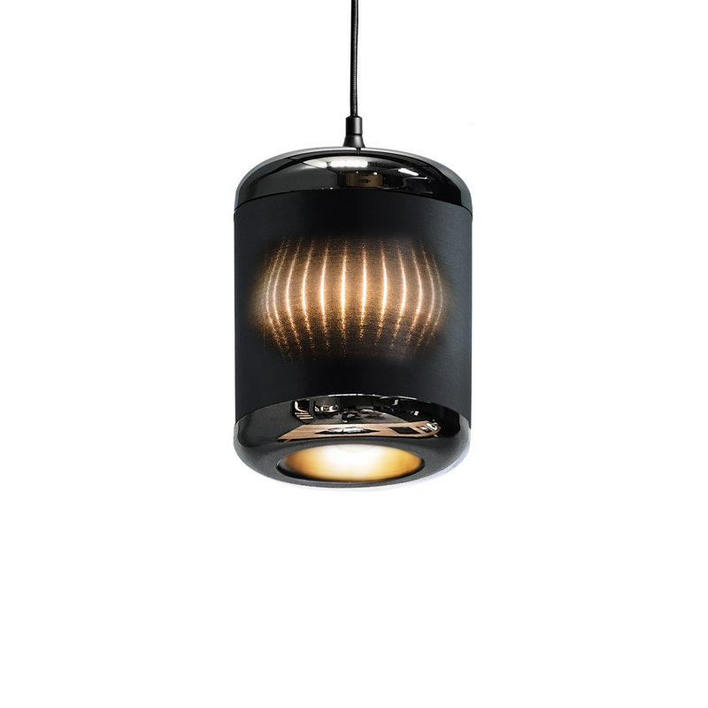 Lambalot 2 - Light Black LED Unusual Pendant, Chrome