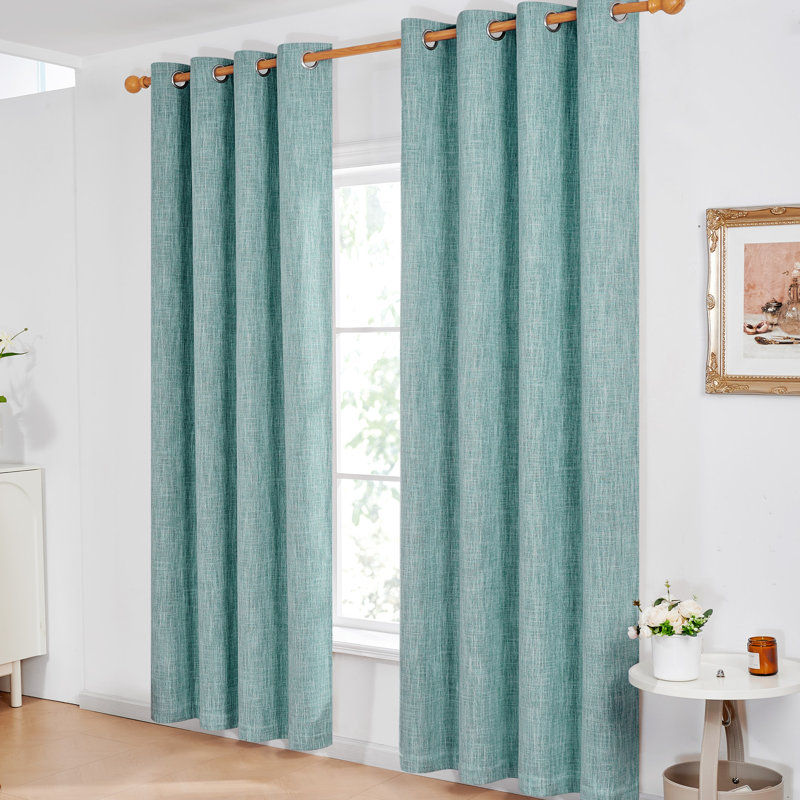 Milay Blackout Grommet Curtain Panel, 52" W x 96" L, Green