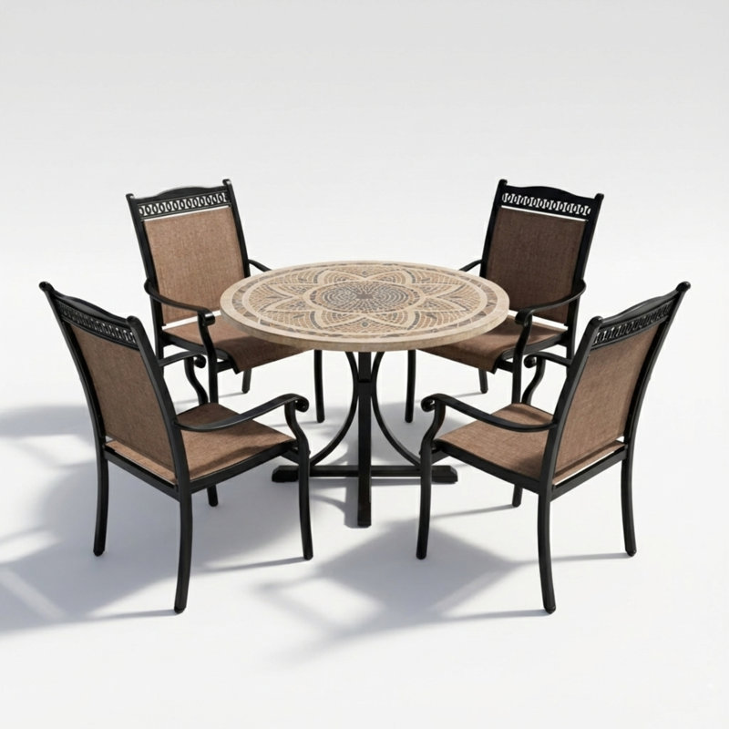 4 - Person Patio Dining Set with ROUND Table