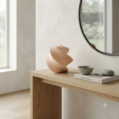 Kairo Wave-Ridge Aluminium Decorative Object – Japandi Sculptural Accent