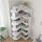 5-Tier Corner Bookshelf,L-Shaped Bookcase Freestanding Storage Shelf & Display Stand-880851808