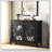 Black Console Table with Shelf Inside