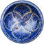 Assiette décorative en céramique mauresque en bleu / blanc antique