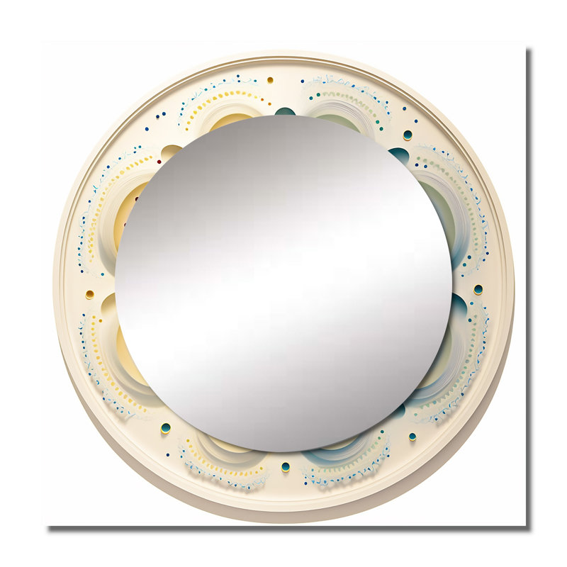 Miroir géométrique moderne à motif géométrique doux Mandala VII, 23 po x 23 po