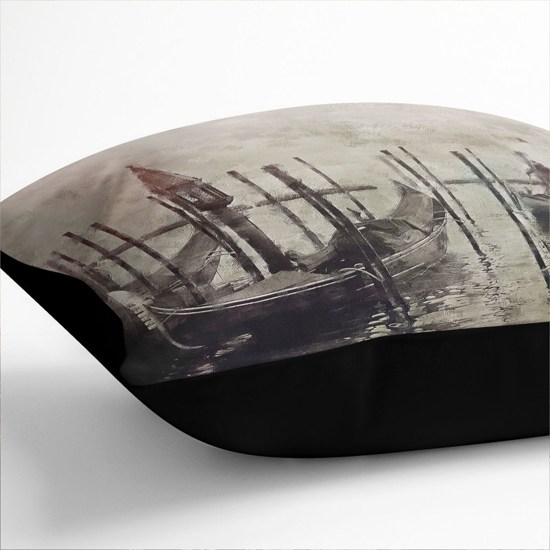 Square Cushion, 55cm H x 55cm W x 20cm D, Black