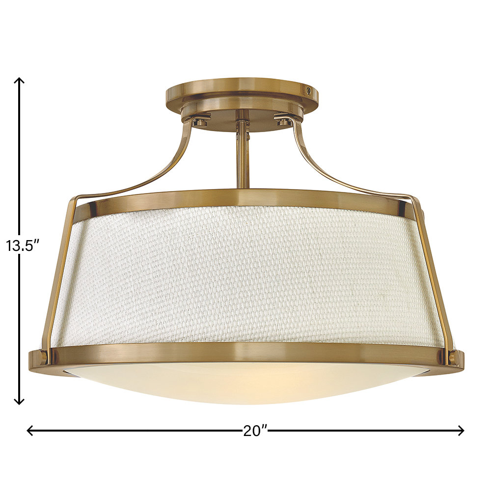 Charlotte 3 - Light 20" Semi Flush Mount