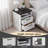 Farmhouse Nightstands Set of 2, Wooden Bedside Table with Charging Station, White End Table with 2 Drawers, Night Stands for Bedroom Storage